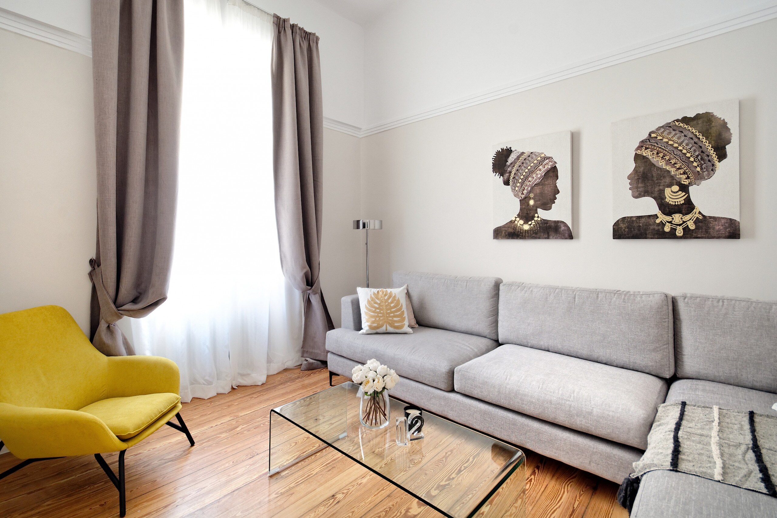 The living area has a corner sofa bed which can open and accommodate two extra persons. The big flat smart TV is connected to the internet of the apartment and you can enjoy Netflix or other on line channels.