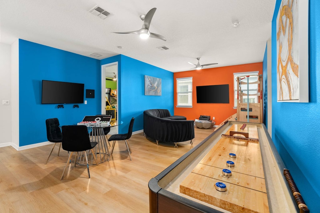Loft w/ Shuffleboard Table, Game Console & Mini Jungle Gym
