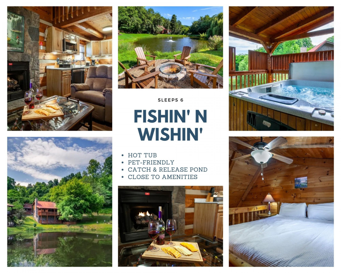 Property Image 1 - Fishin’ N Wishin’ - Pond View, Hot Tub, Fireplace!