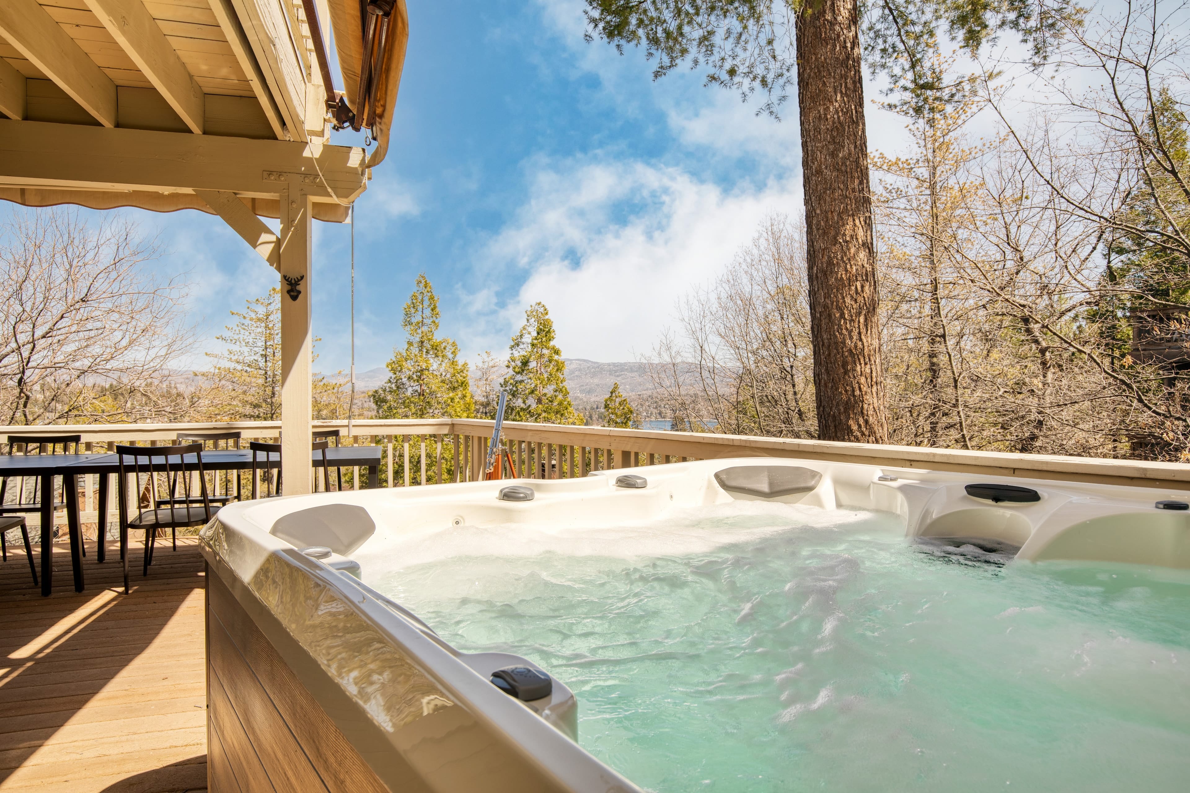 Hot tub on deck.