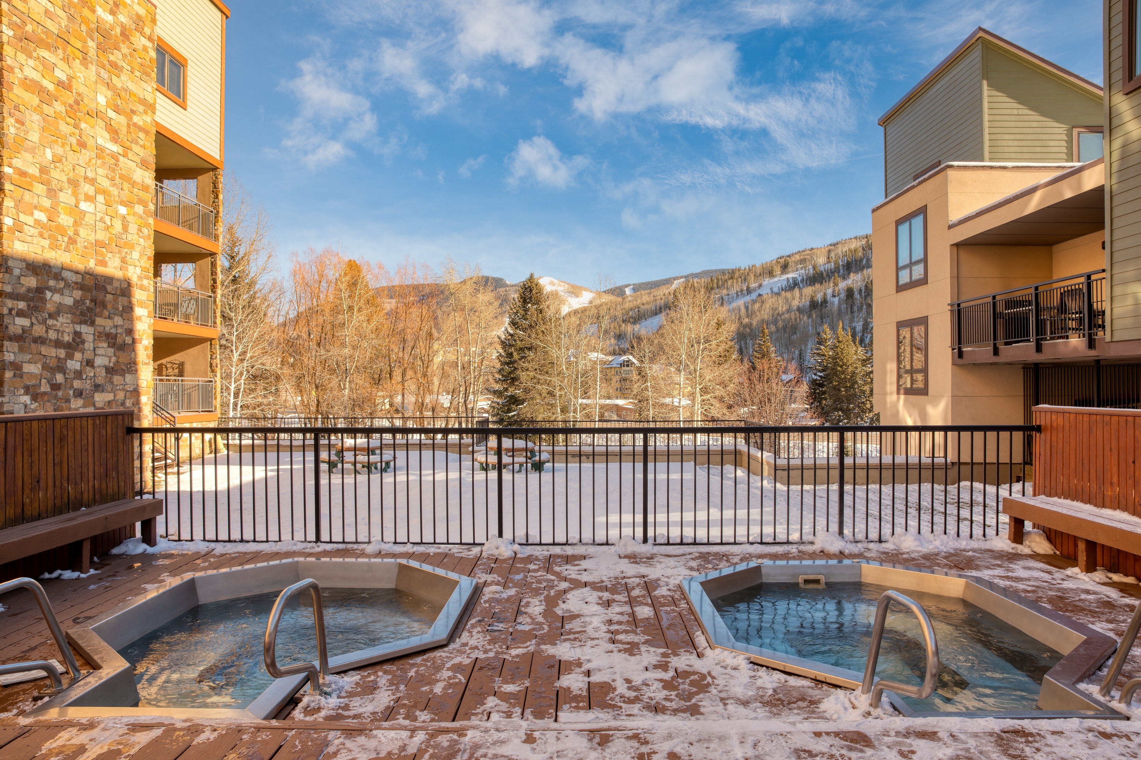 Hot tub after a day on the slopes!