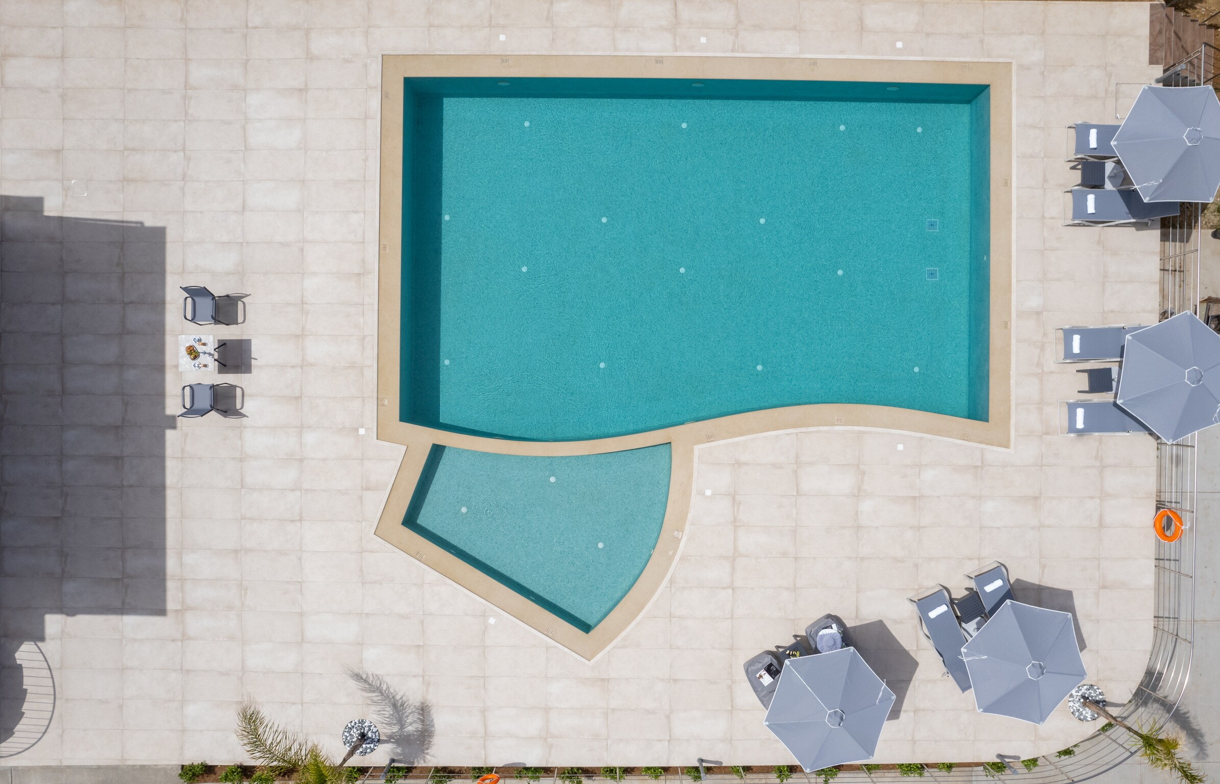 Swimming pool area of Modern apartment,Huge Swimming pool,Kids pool, Near all amenities,Missiria, Rethymno,Crete,Greece 