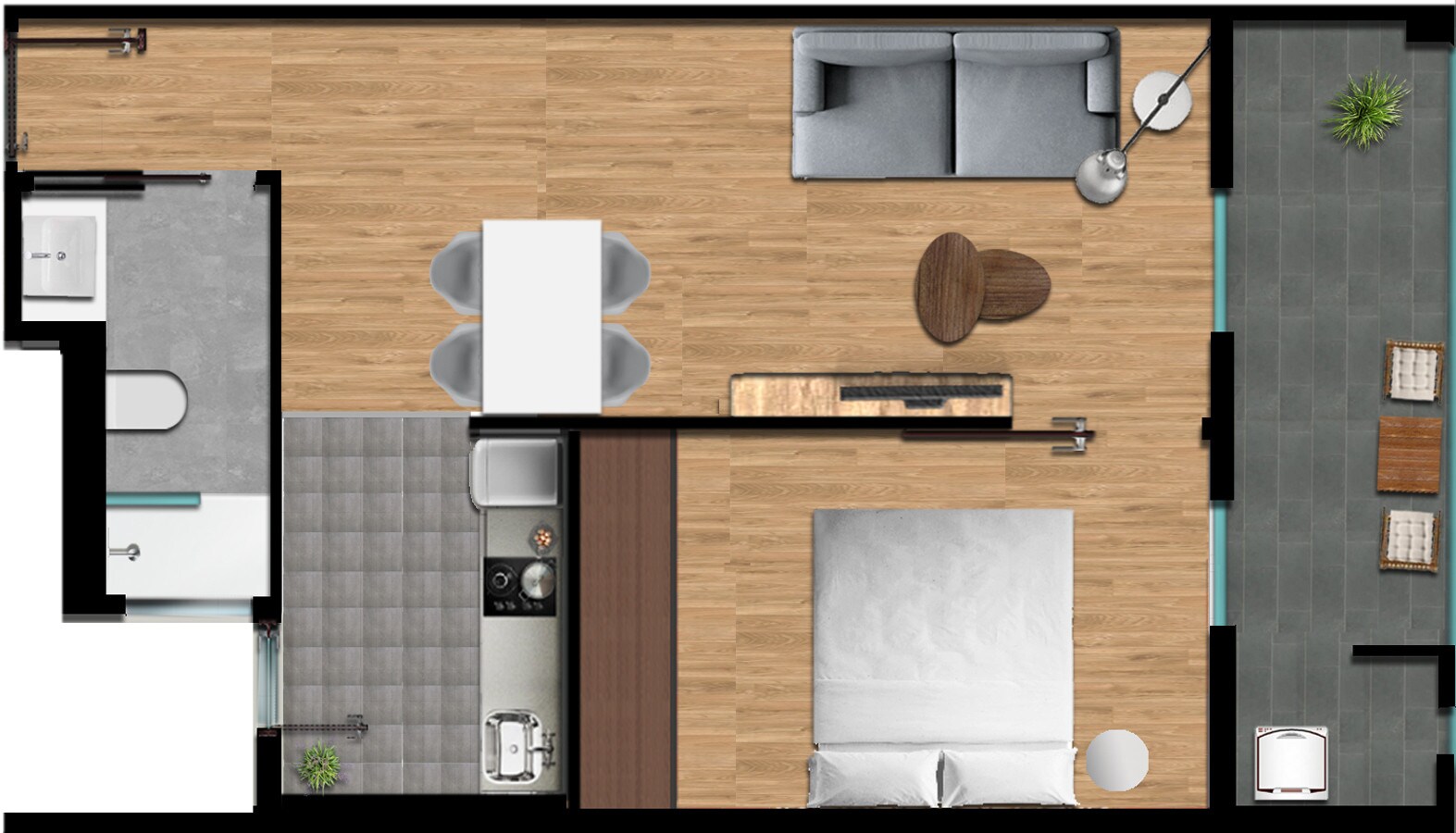 Property Image 2 - Versatile Designer Apartment with Private Terrace