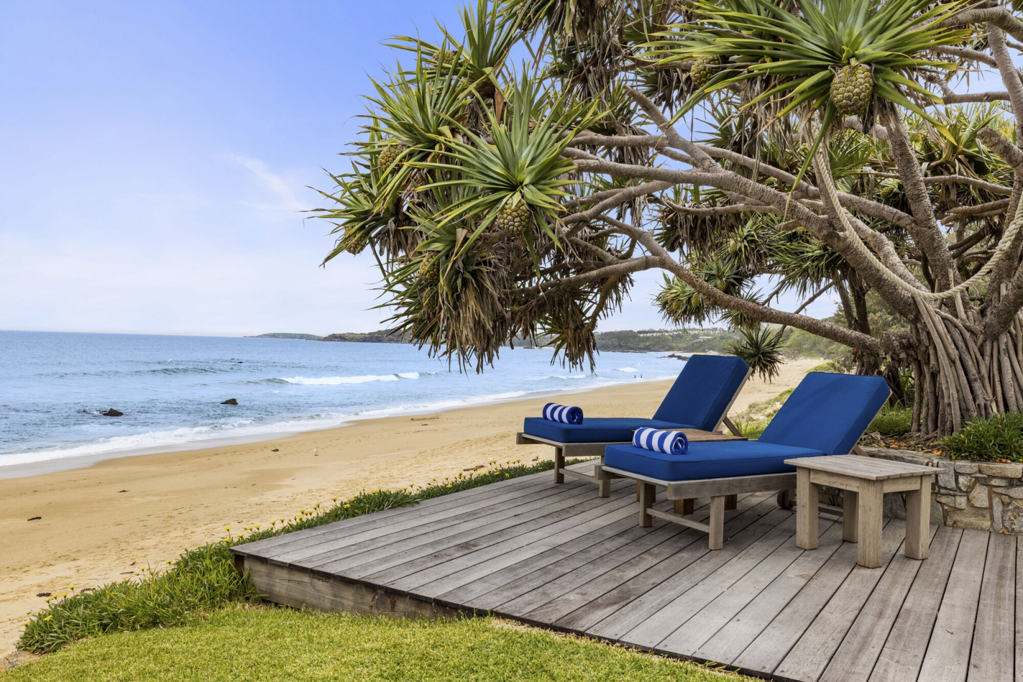 Beachfront deck