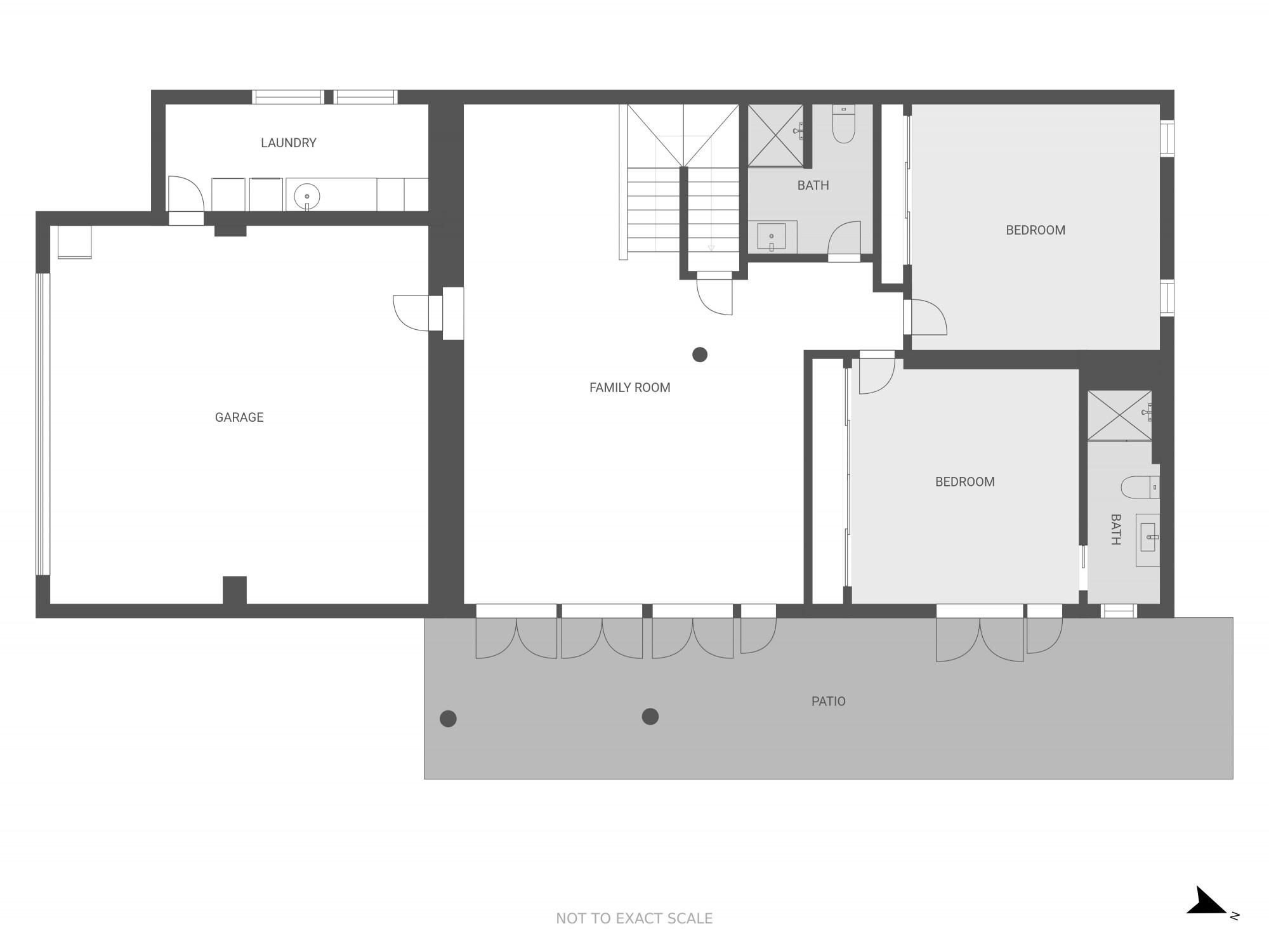 Bottom level floor plan