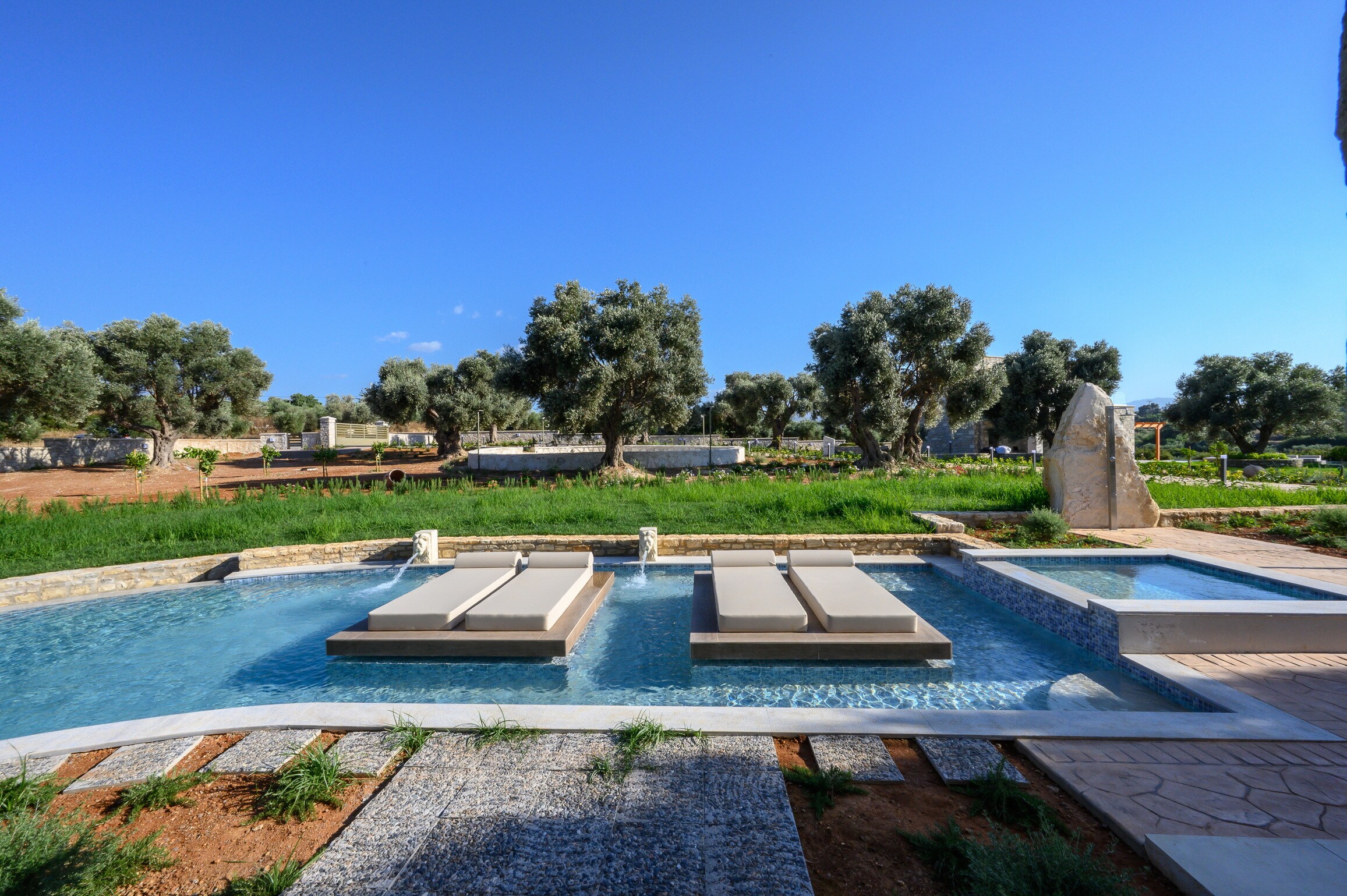 Swimming pool of Fantastic 105sq.m. villa,Huge private pool,Garden,Plants,Near beach & taverns,Rethymno,Crete