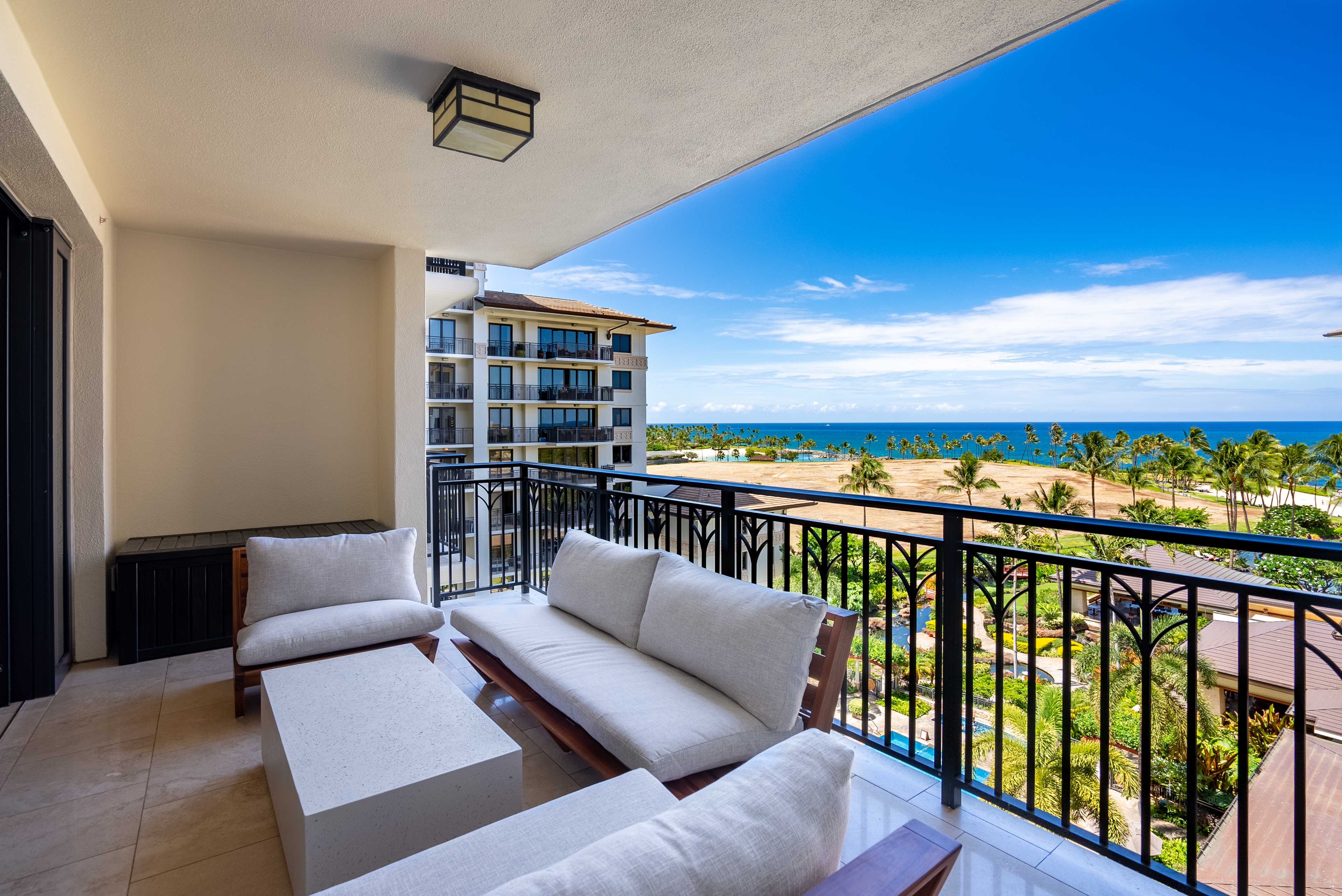 Your private balcony with ocean views.