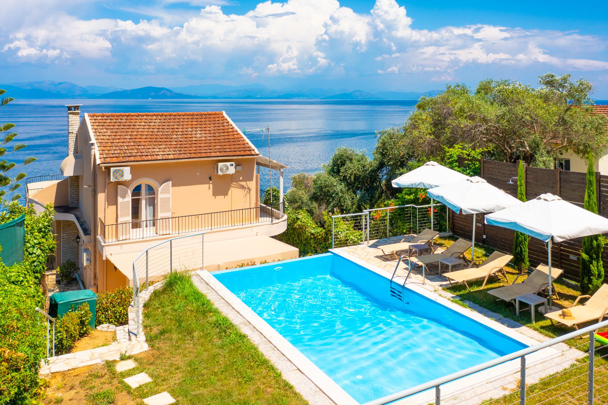 Property Image 2 - Villa Litsa  Large Private Pool  Walk to Beach  Sea Views  A C  WiFi