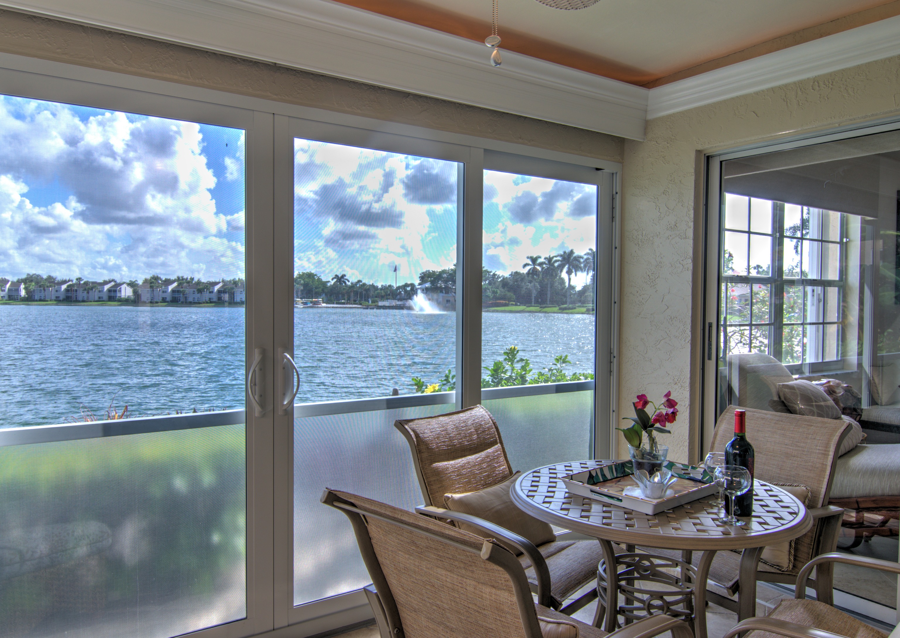 Lake View Villa with a 1 Car Garage, 2 Bedrooms in Lakeside of Naples, Fl Home Rental in North