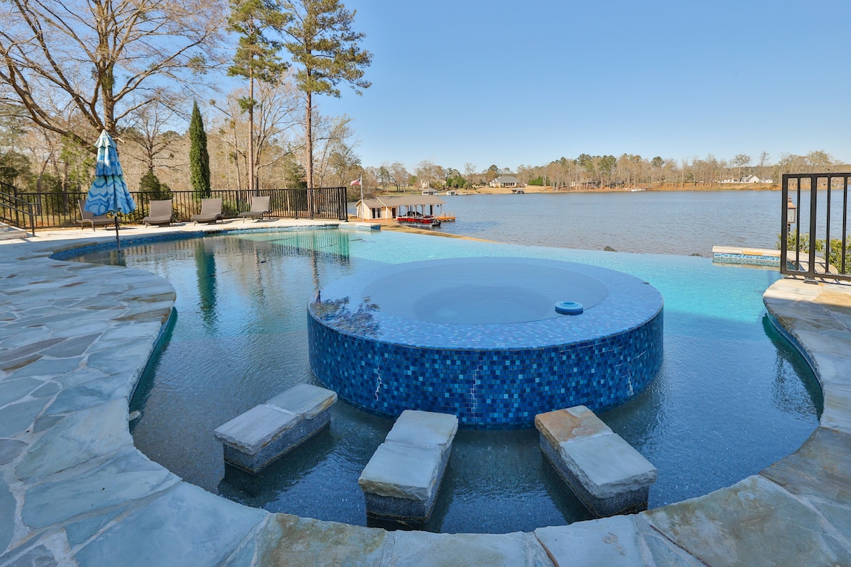 Property Image 2 - Message For Special Winter Discount|Macon Secluded Lakefront Paradise|Pool| Hot tub|Gym| Gameroom| Steamro
