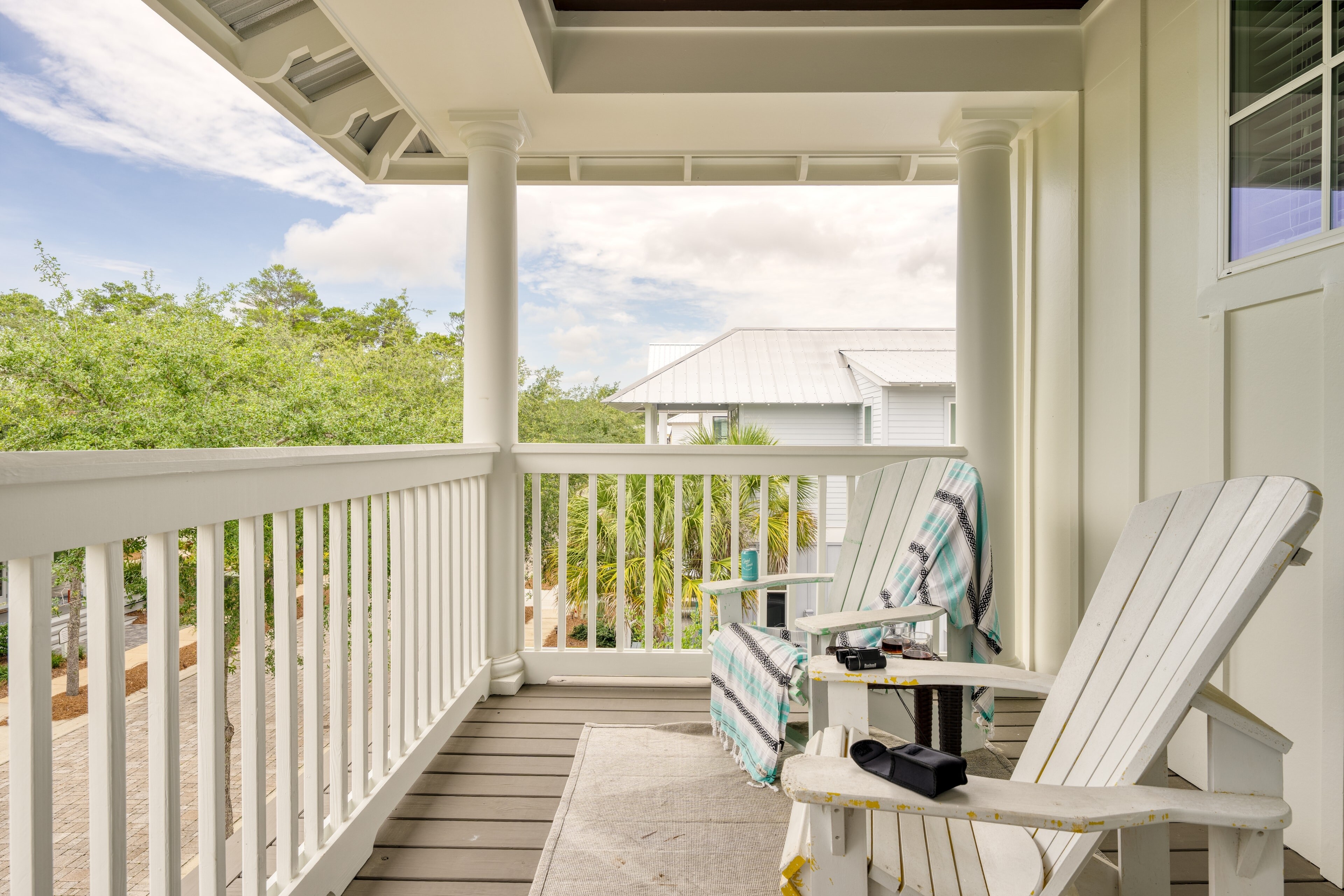 Enjoy the sun on the private balcony.