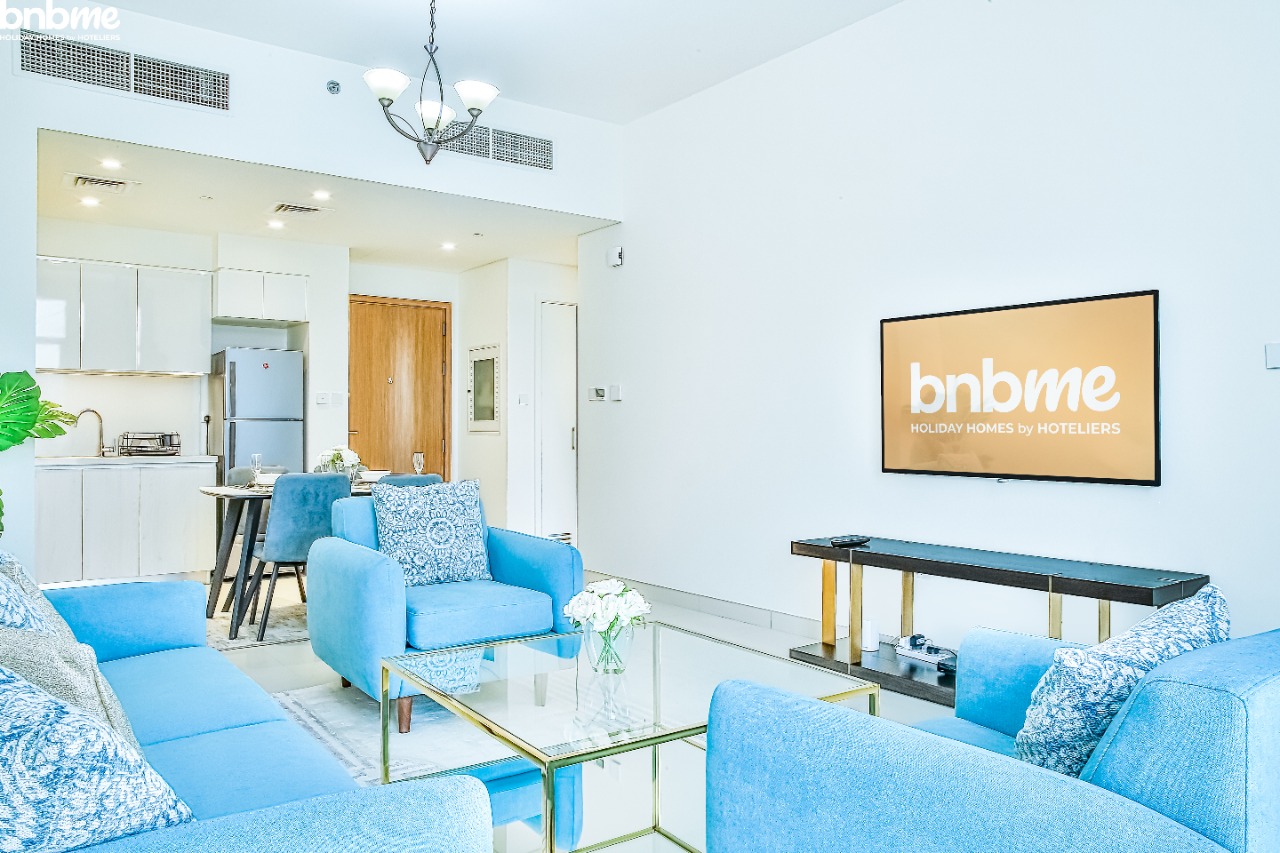 Property Image 1 - bnbmehomes | Chic 1-Bedroom Apt Next to Dubai Hills Mall