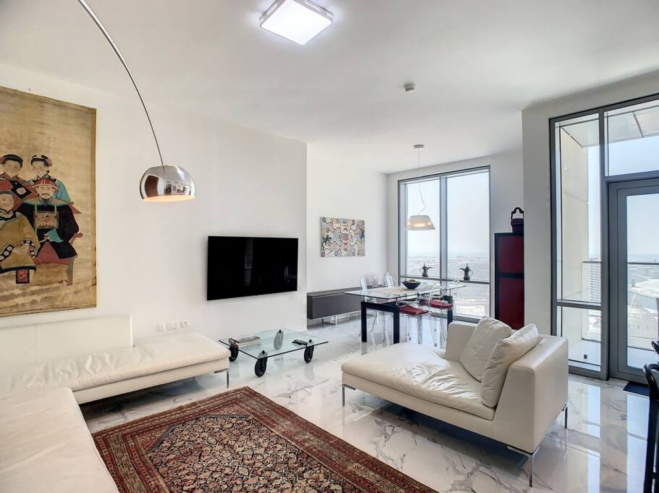 Eclectic One Bedroom Apartment in Al Habtoor City Home Rental in