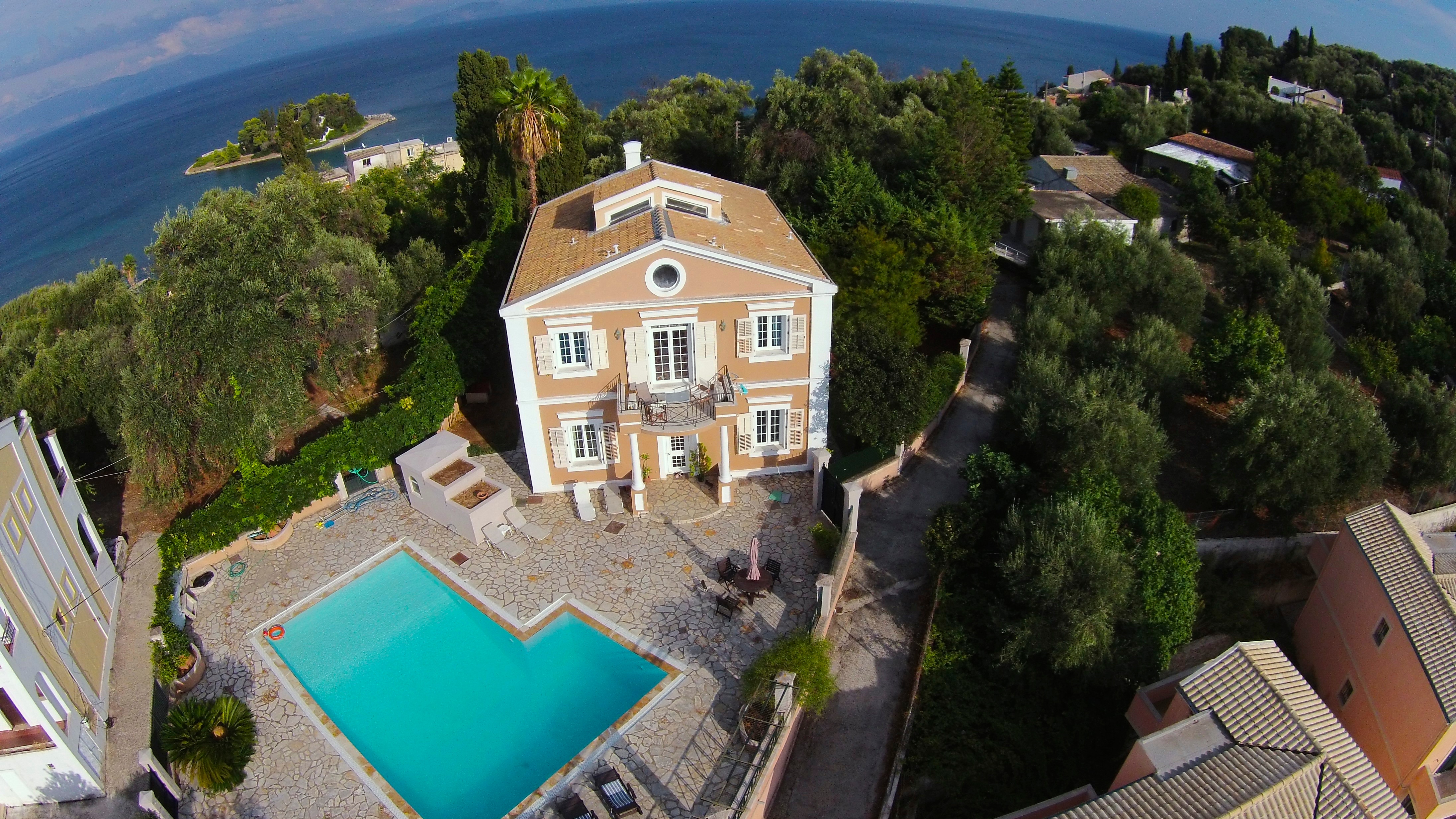 Property Image 1 - Durrell Corfu Strawberry-pink Villa