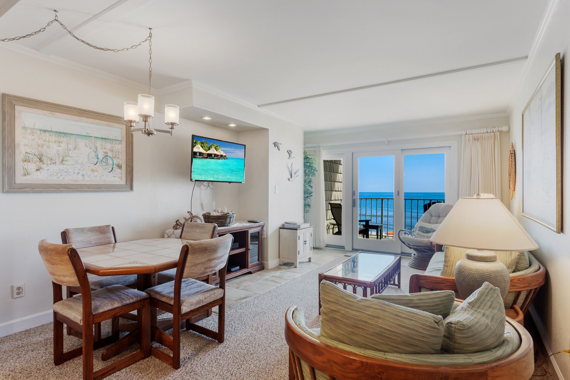 Living area with ocean views