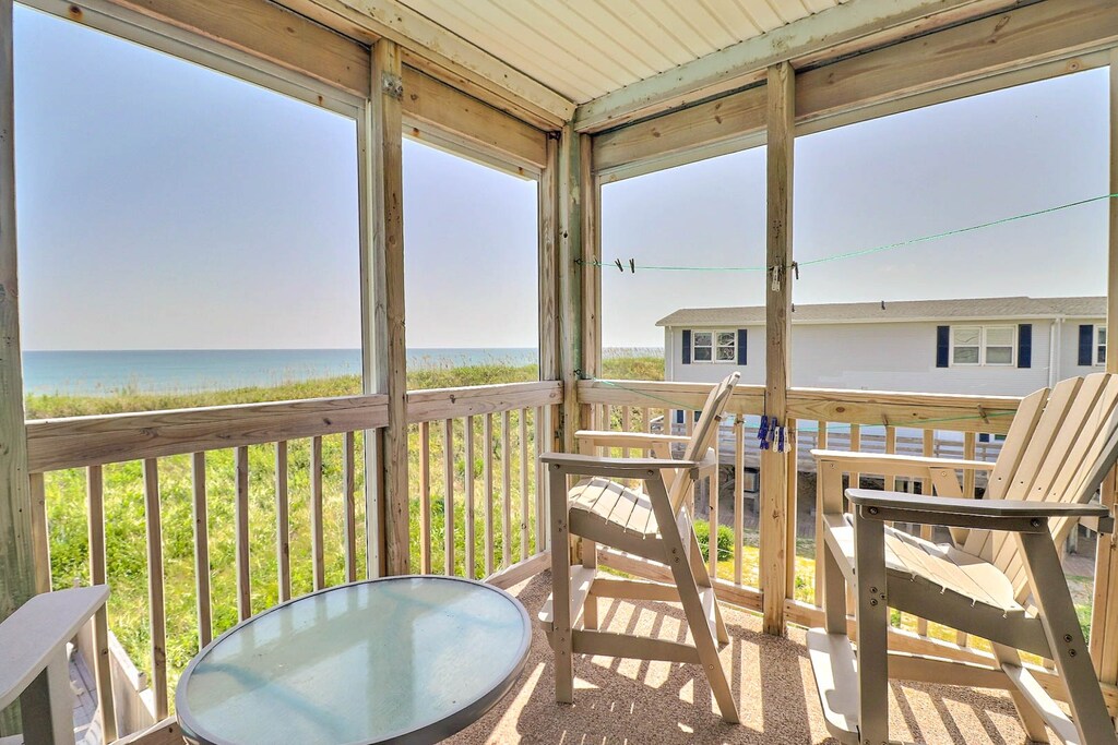 Deck with ocean views