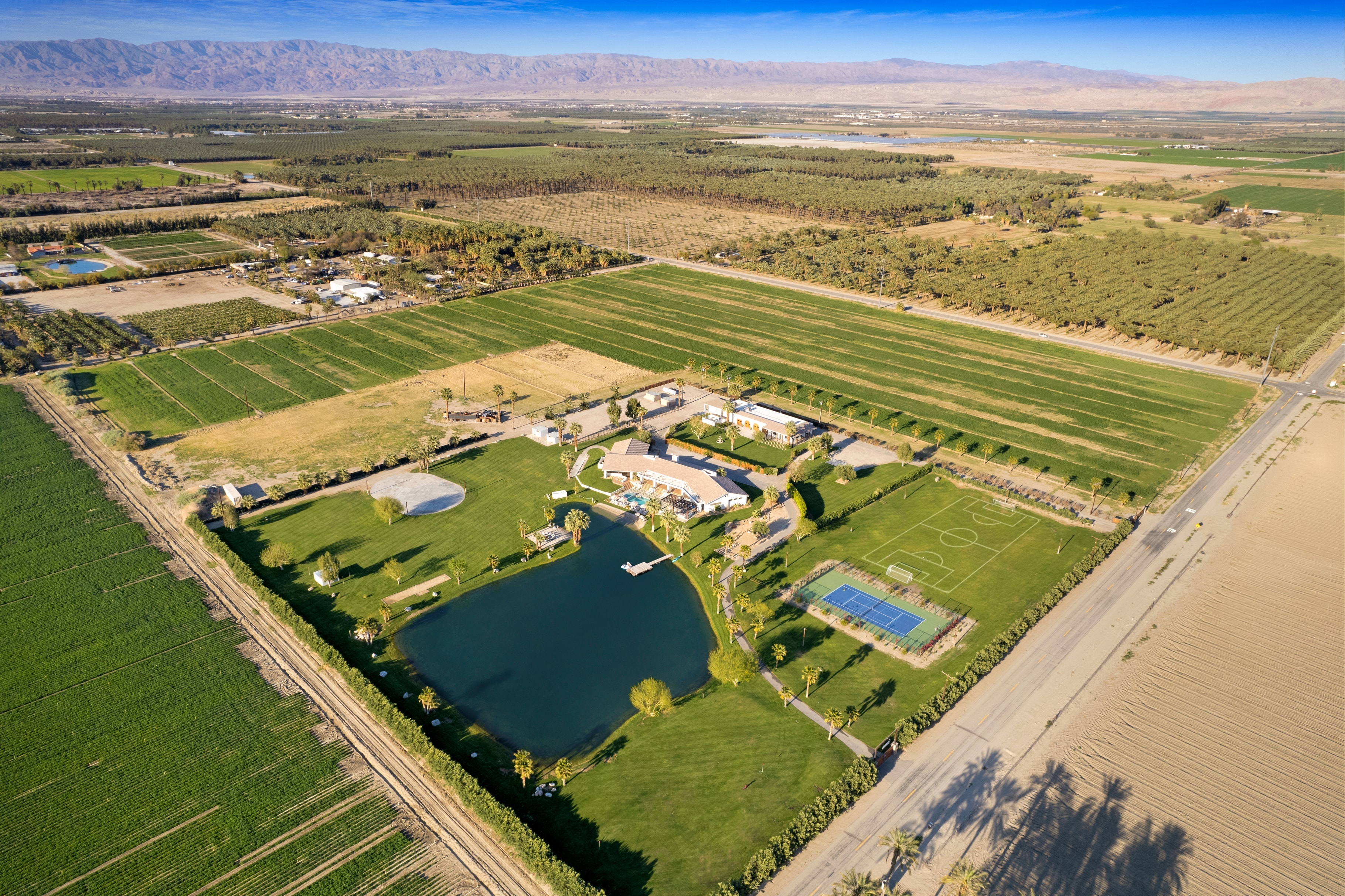 Surrounded by alfalfa fields for a great sense of seclusion and privacy.