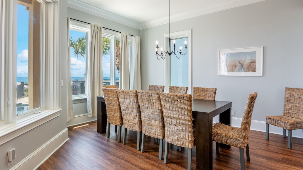 Dining table seats 10.