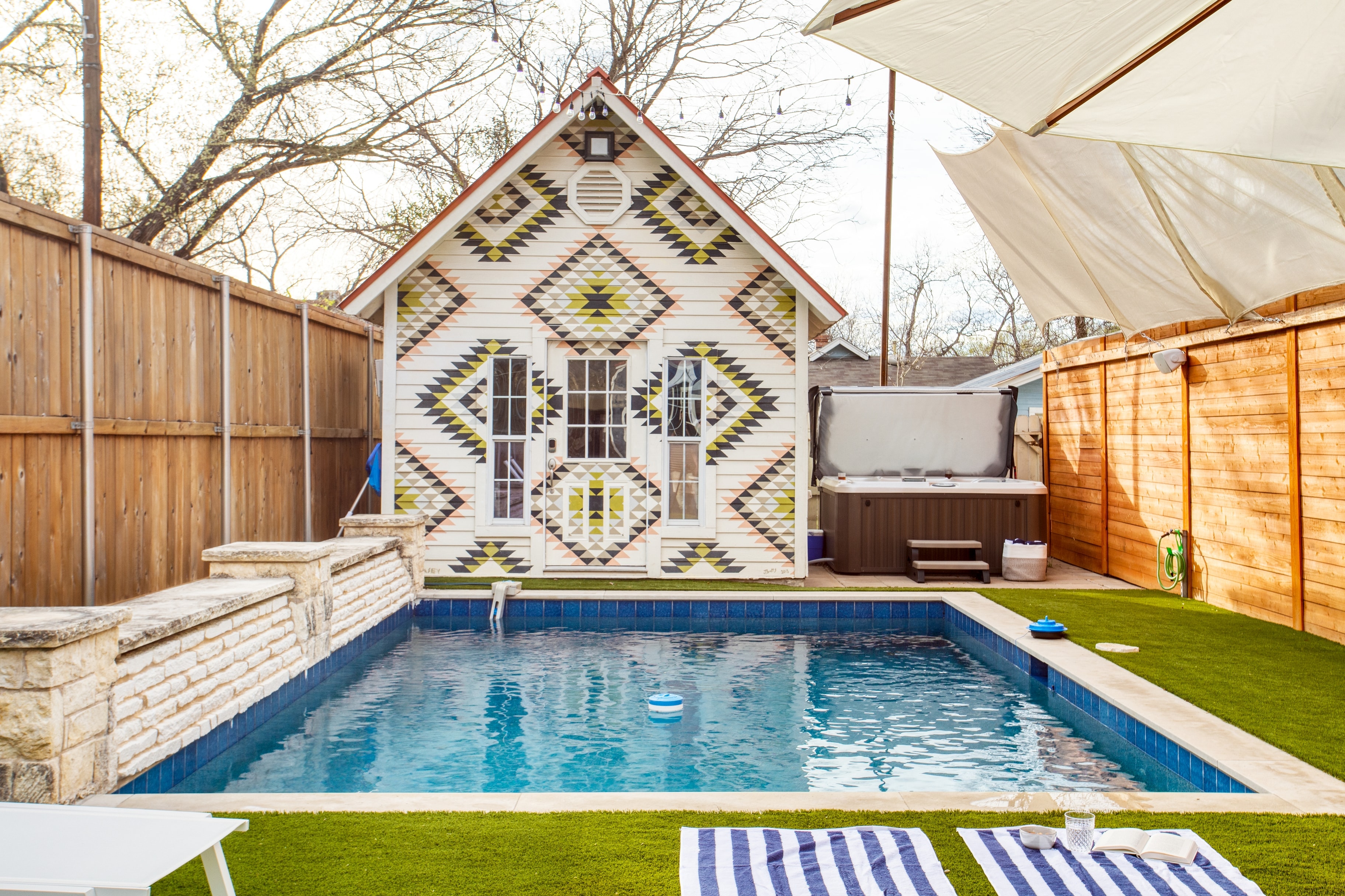 Pool and hot tub.