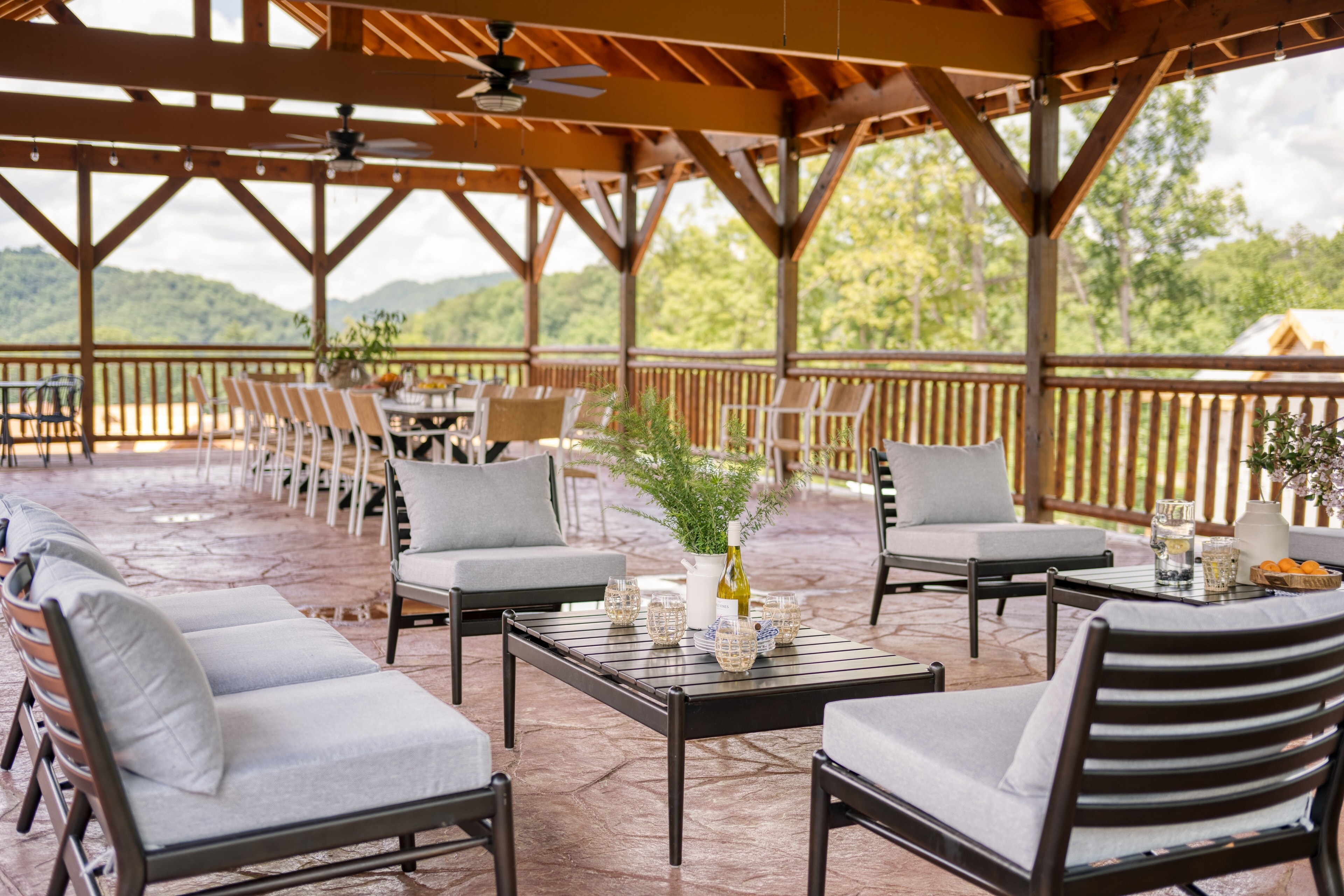 Easily host a large group or event in the outdoor pavilion.