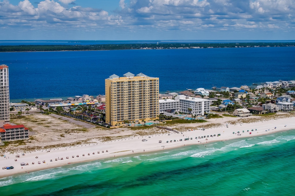Aerial View of Emerald Isle Pensacola Beach, FL