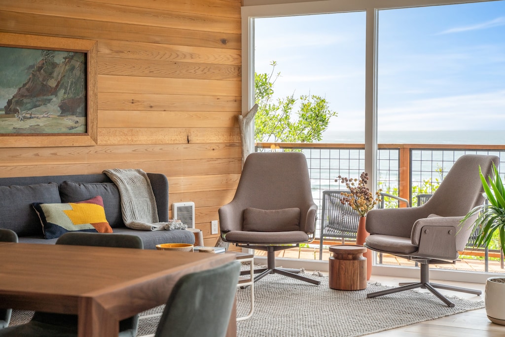 Beach views from the living area.