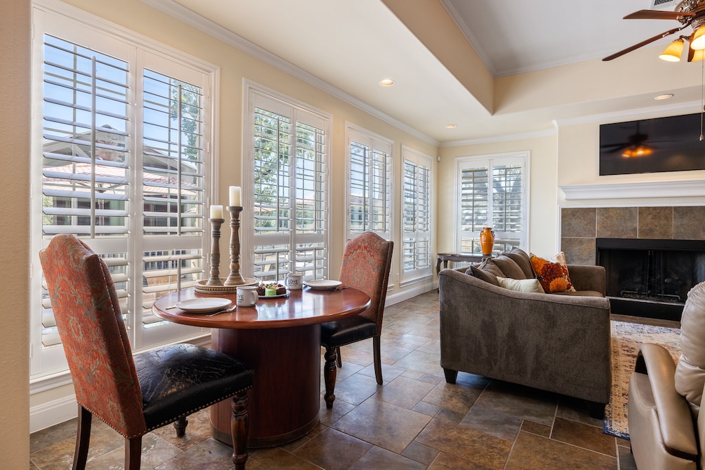 Additional Bistro Table and Plenty of Natural Light