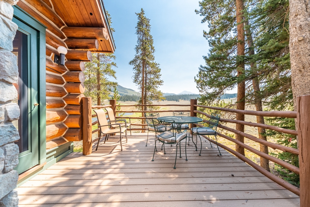 Large deck with outdoor seating