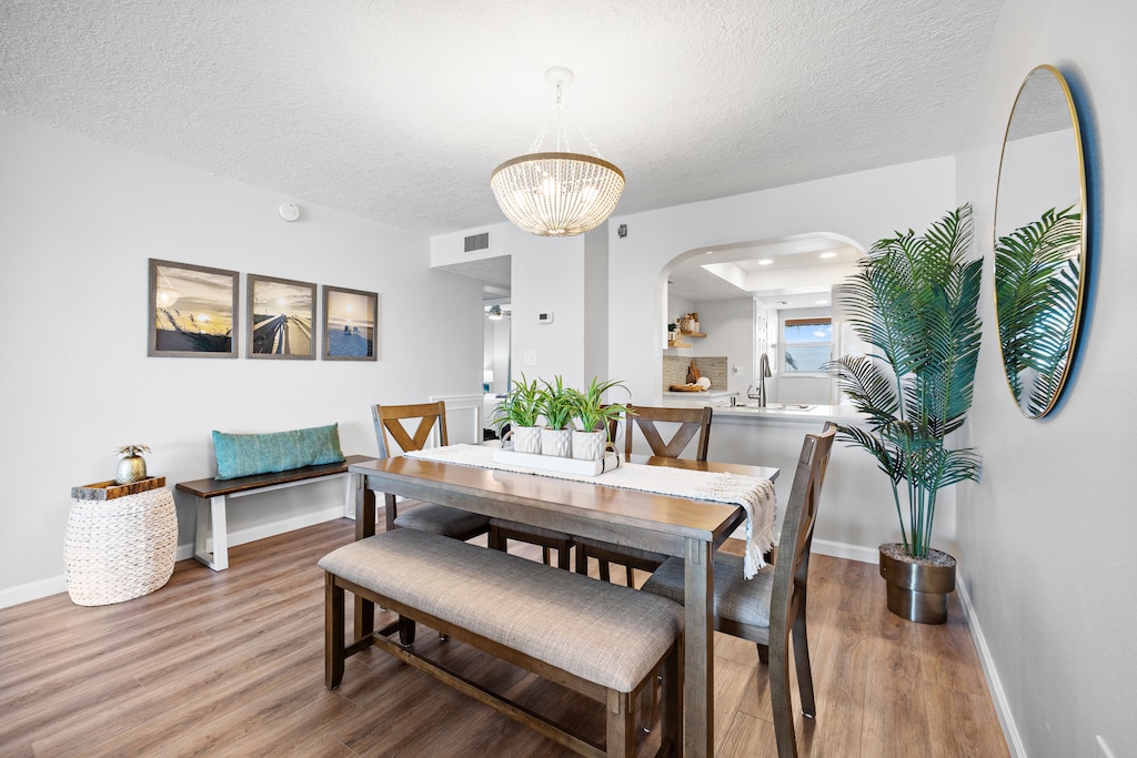Gather around! Our spacious dining area is perfect for family meals.