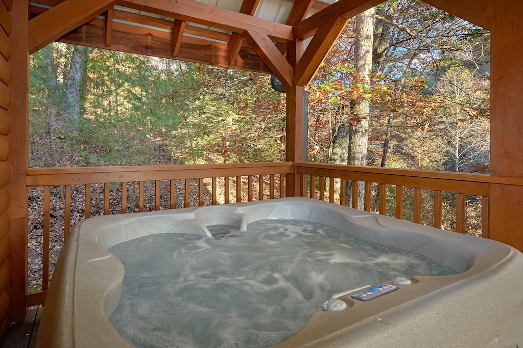 Relax and take in the private wooded settings of this amazing property!