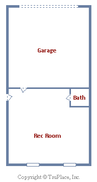 Floor Plan: Lower Level - exterior access to lower level.