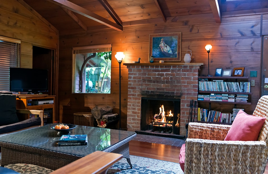 Cozy up by the fire in winter!
