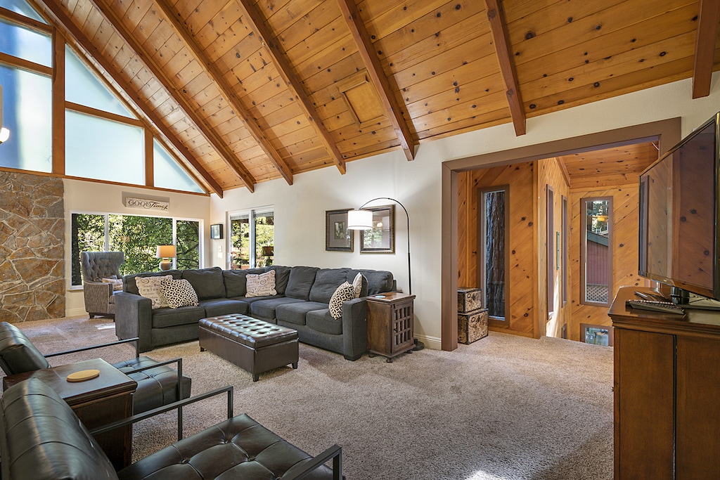 Original wood beams and ceiling.