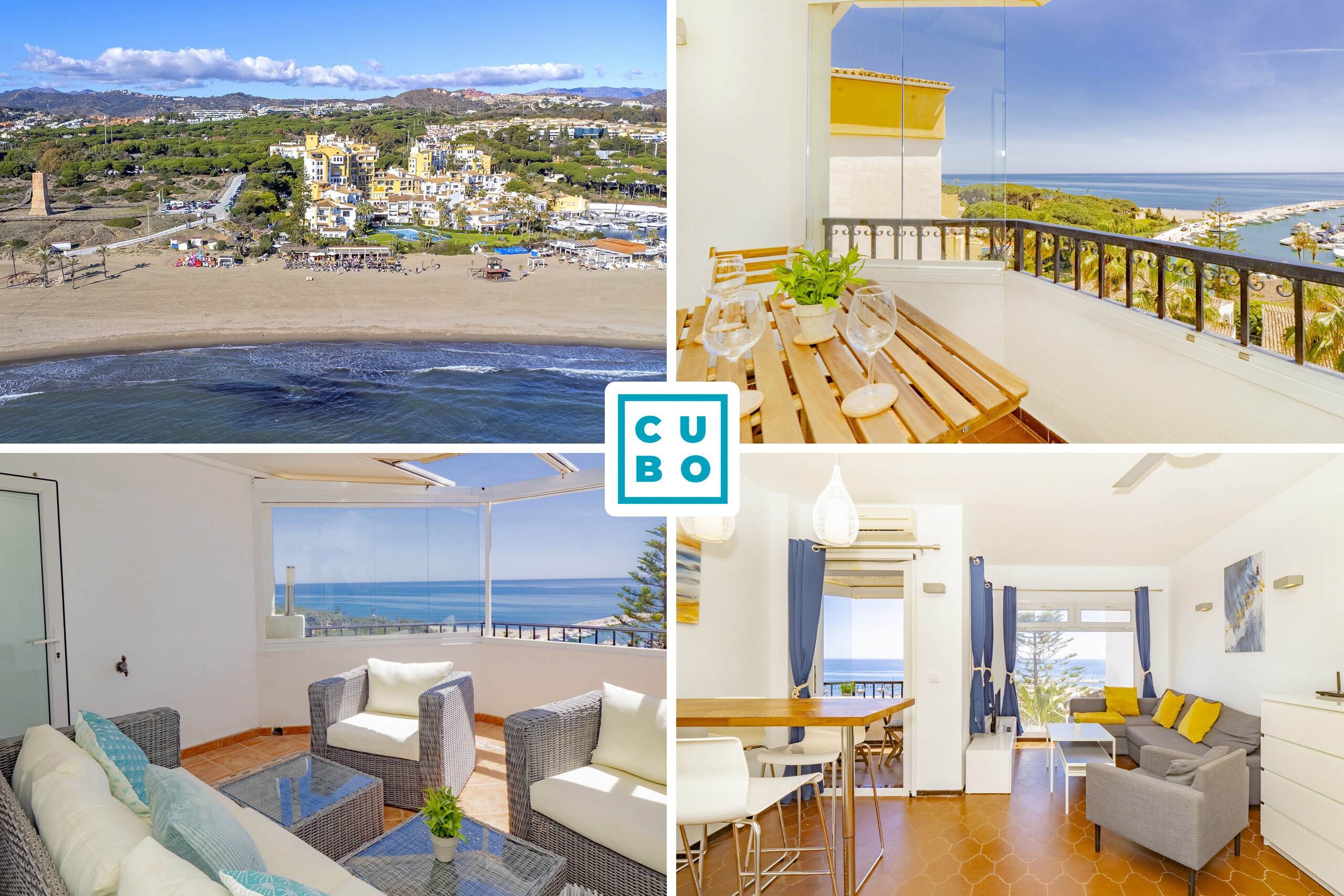 Holiday flat in Marbella with stunning sea views for 6 people.