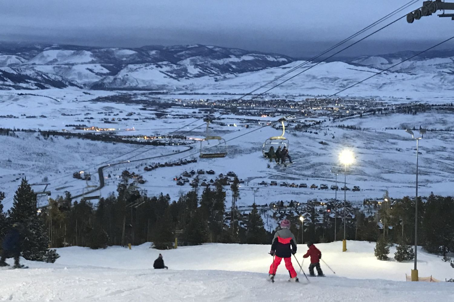 Granby Ranch night skiing across the street  - 