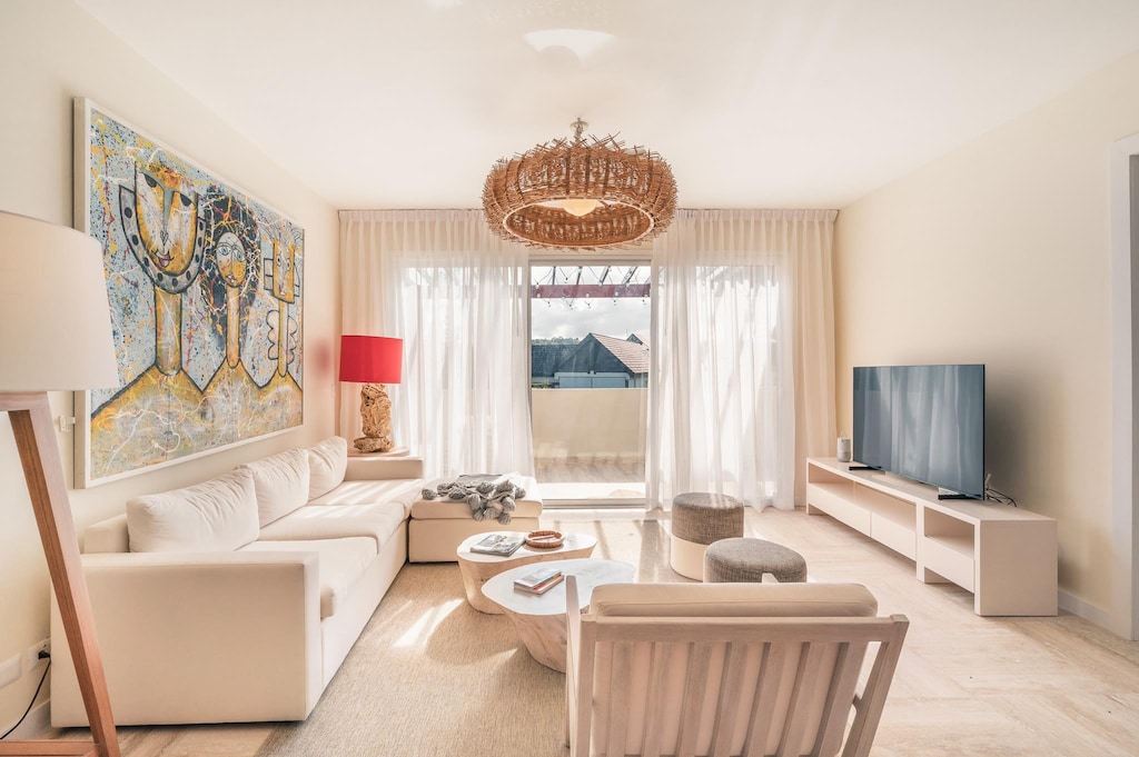 You won’t miss home—this space has everything to help you unwind!