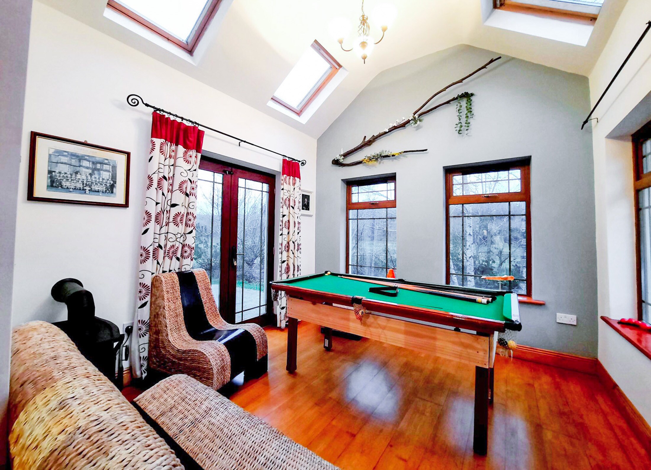 Spacious living room with Pool Table Knockmanagh Holiday Home Killarney County Kerry Ireland