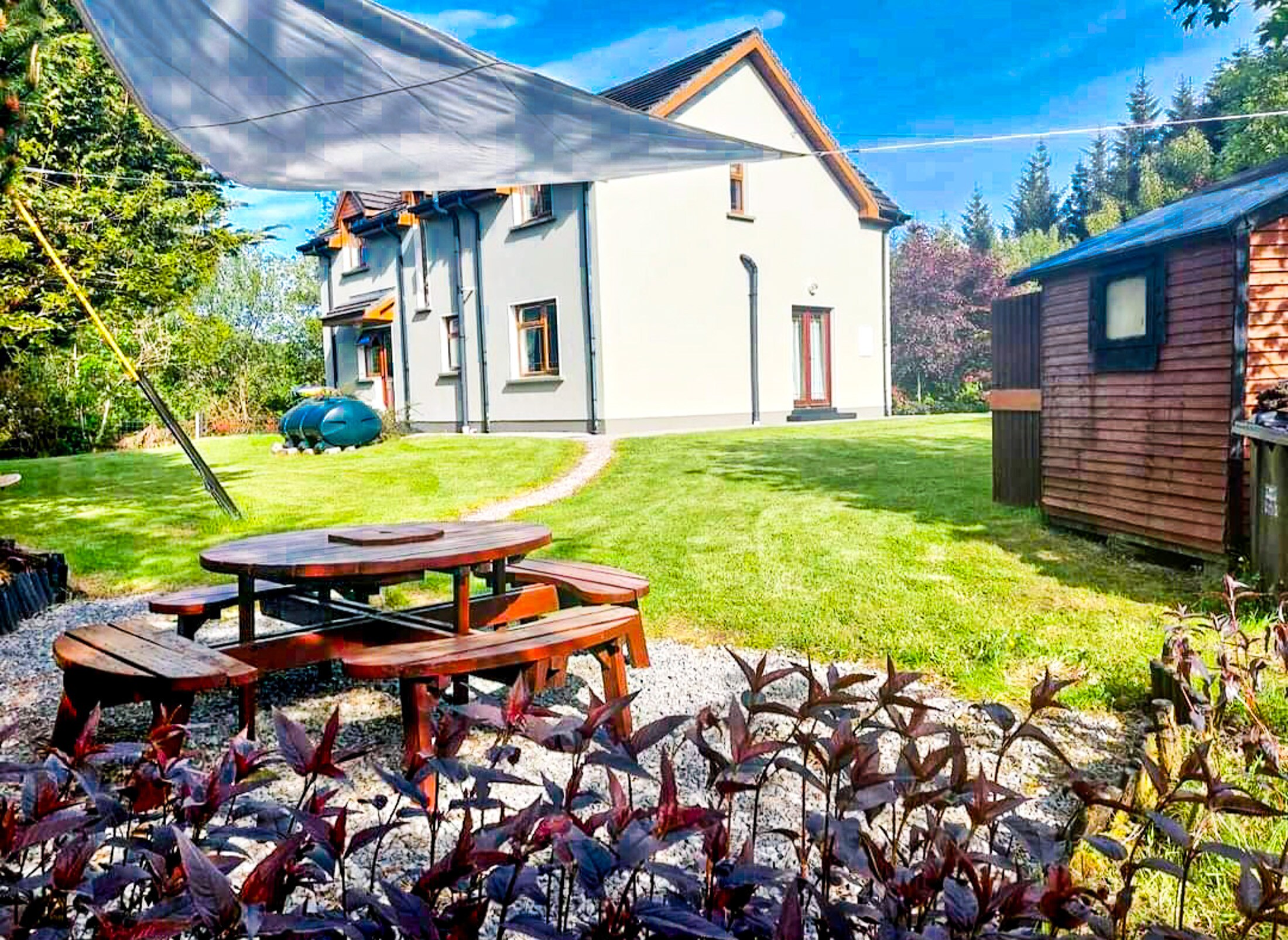 Outdoor Seating area and garden Knockmanagh Holiday Home Killarney County Kerry Ireland
