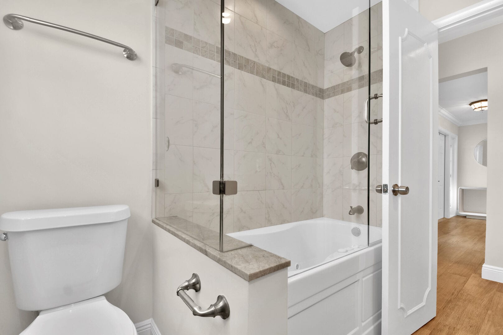 Guest bathroom with whirlpool tub