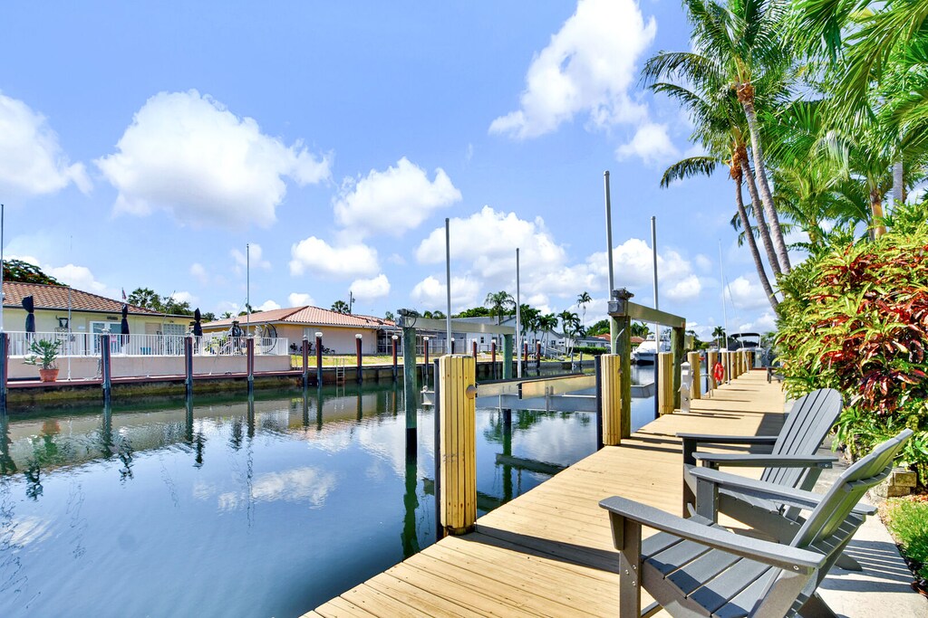 Tranquil seating area by the water