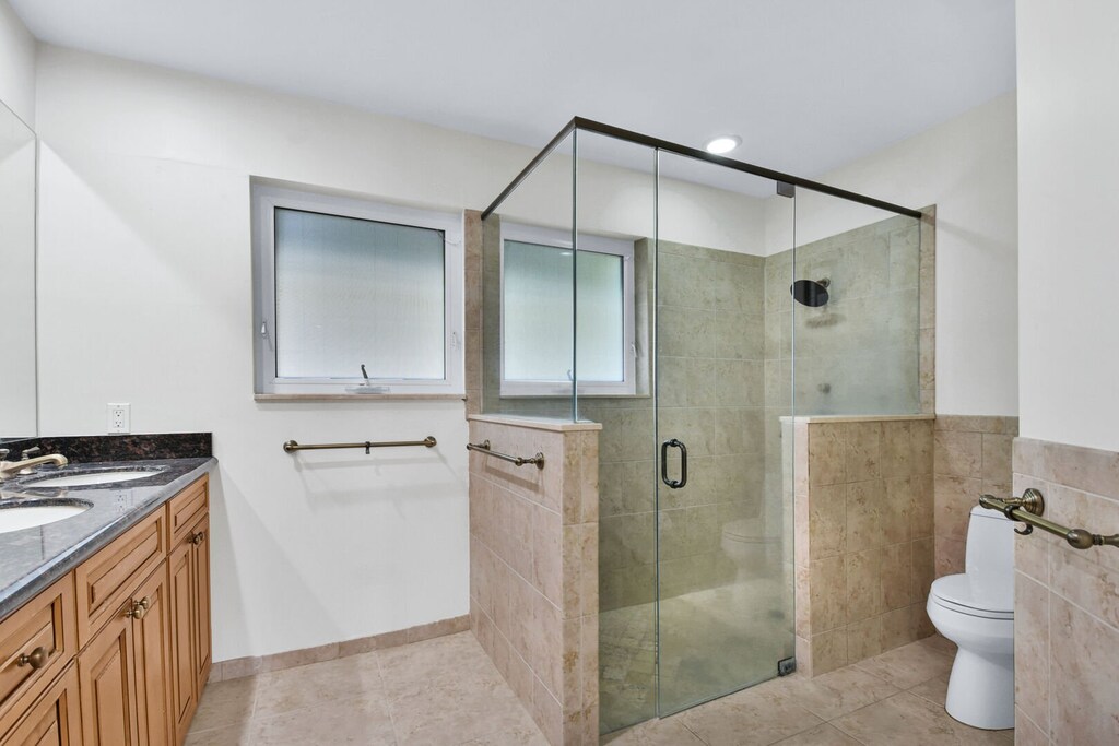 En suite for bedroom 1 with walk in shower