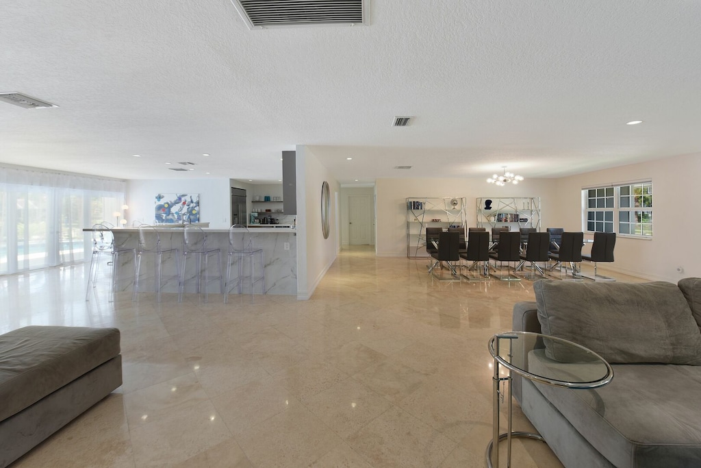 Open plan living area