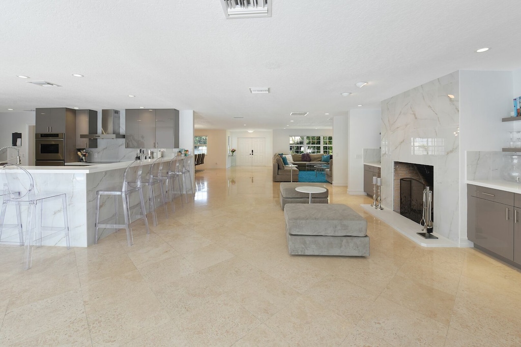 Open plan living area