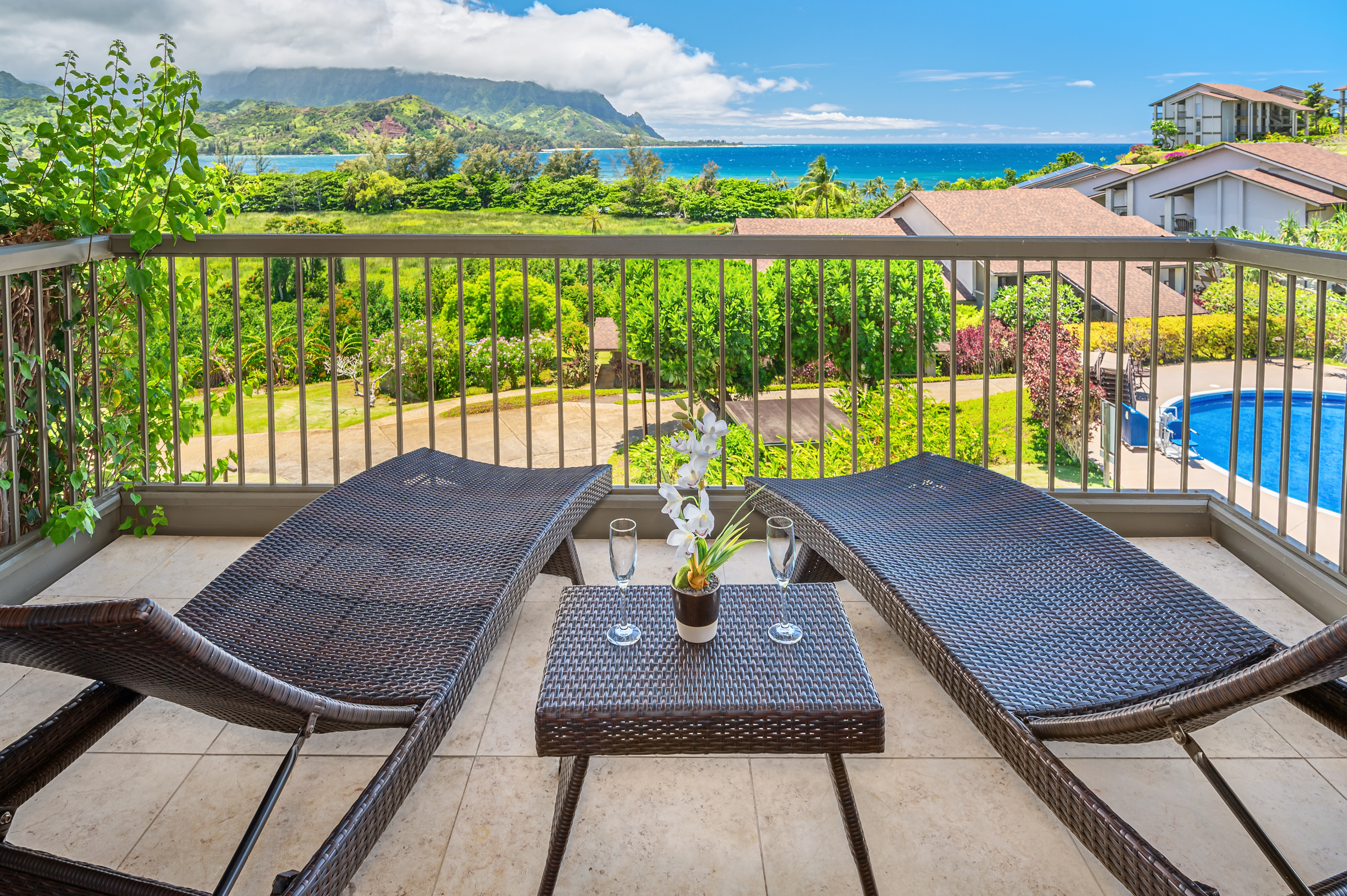 Lanai off of the primary bedroom will let you enjoy this stunning view