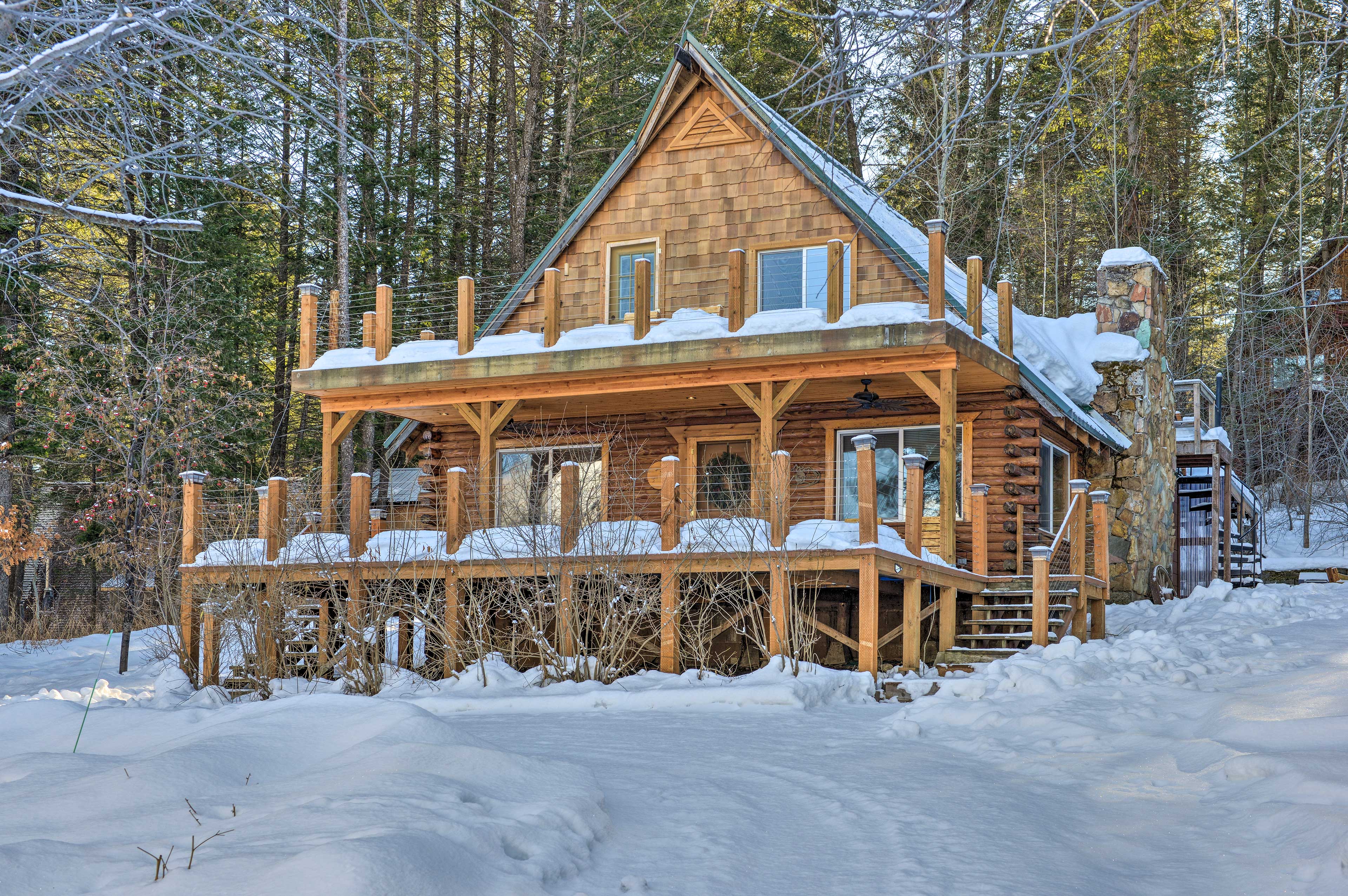 Property Image 1 - Alpine Adventures: Cozy Log Cabin w/ Deck & Views!