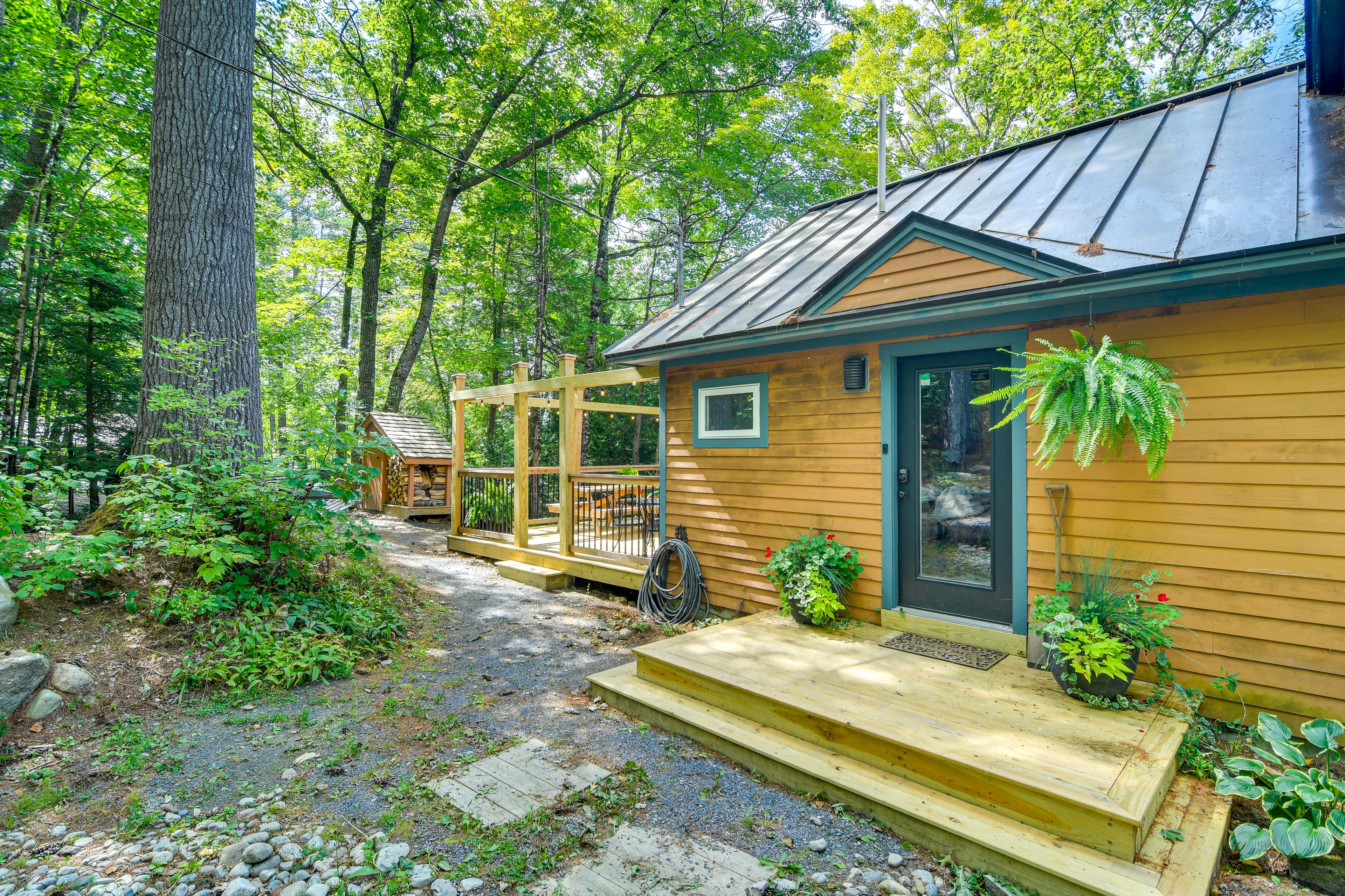 Property Image 2 - Beautiful Embden Pond Cabin w/ Dock & Kayaks!