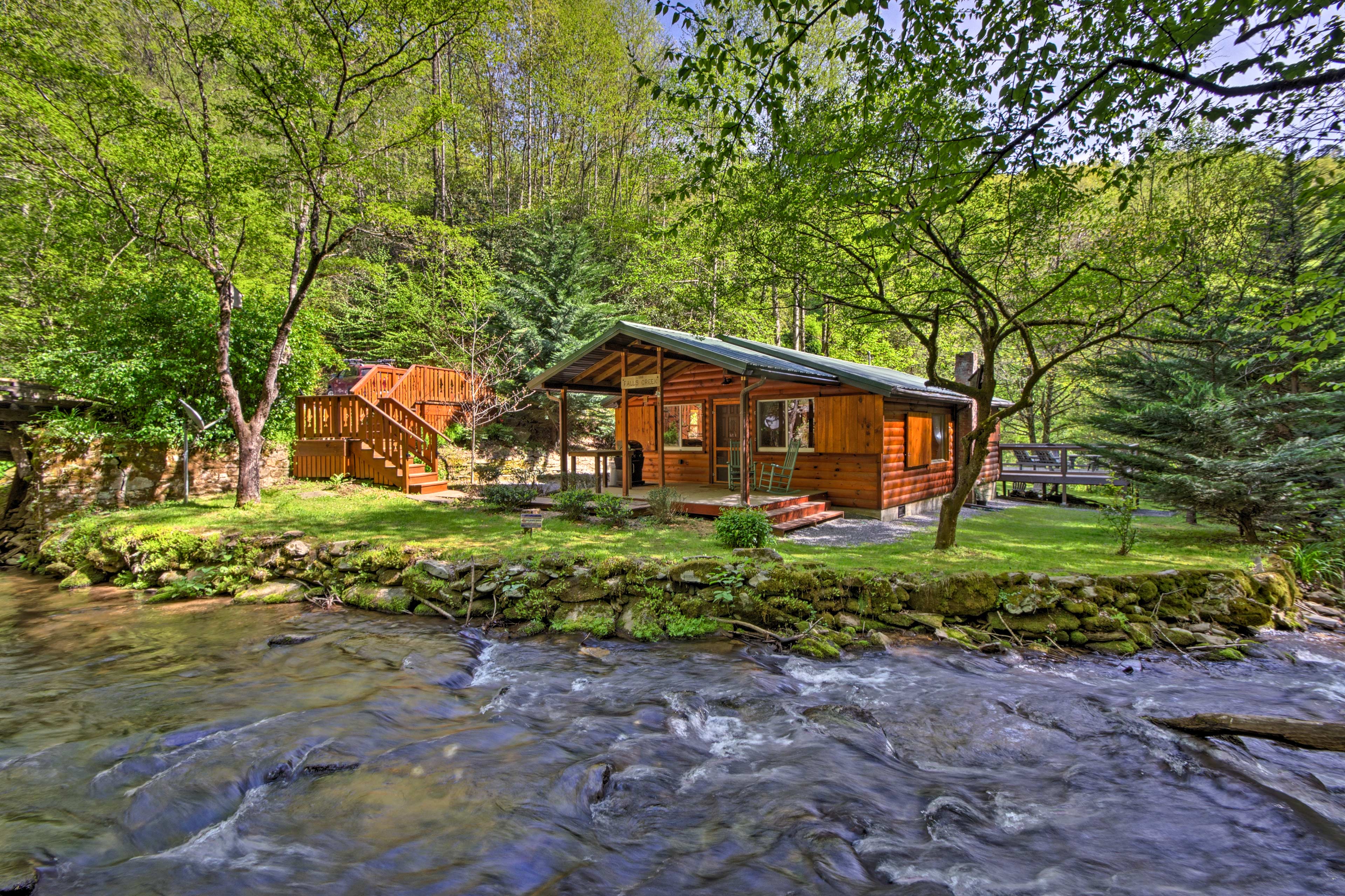 Property Image 1 - Bryson City Cabin w/ Fire Pit on Coopers Creek!