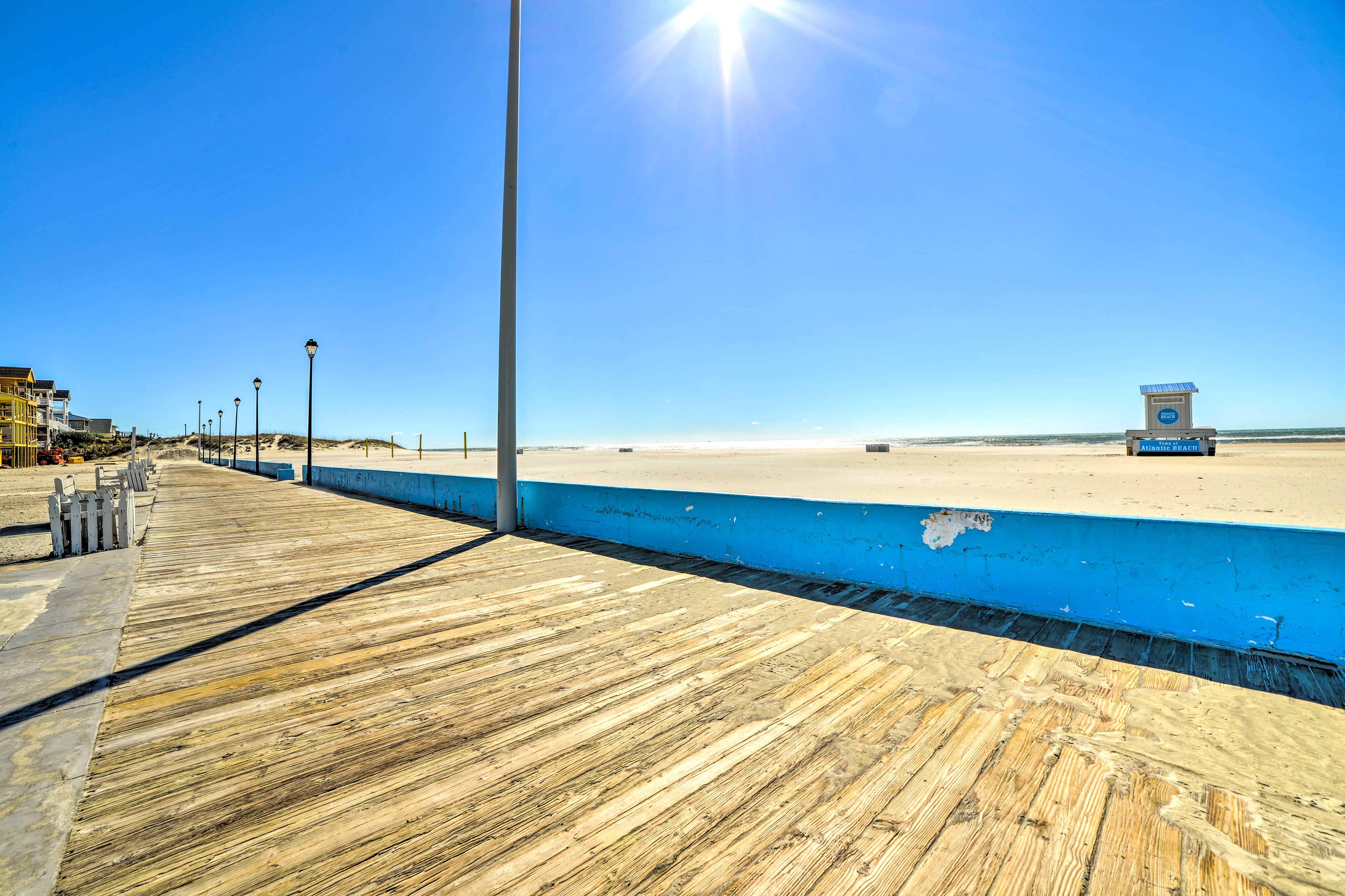 Coastal Atlantic Beach Duplex < 1 Mi to Boardwalk!