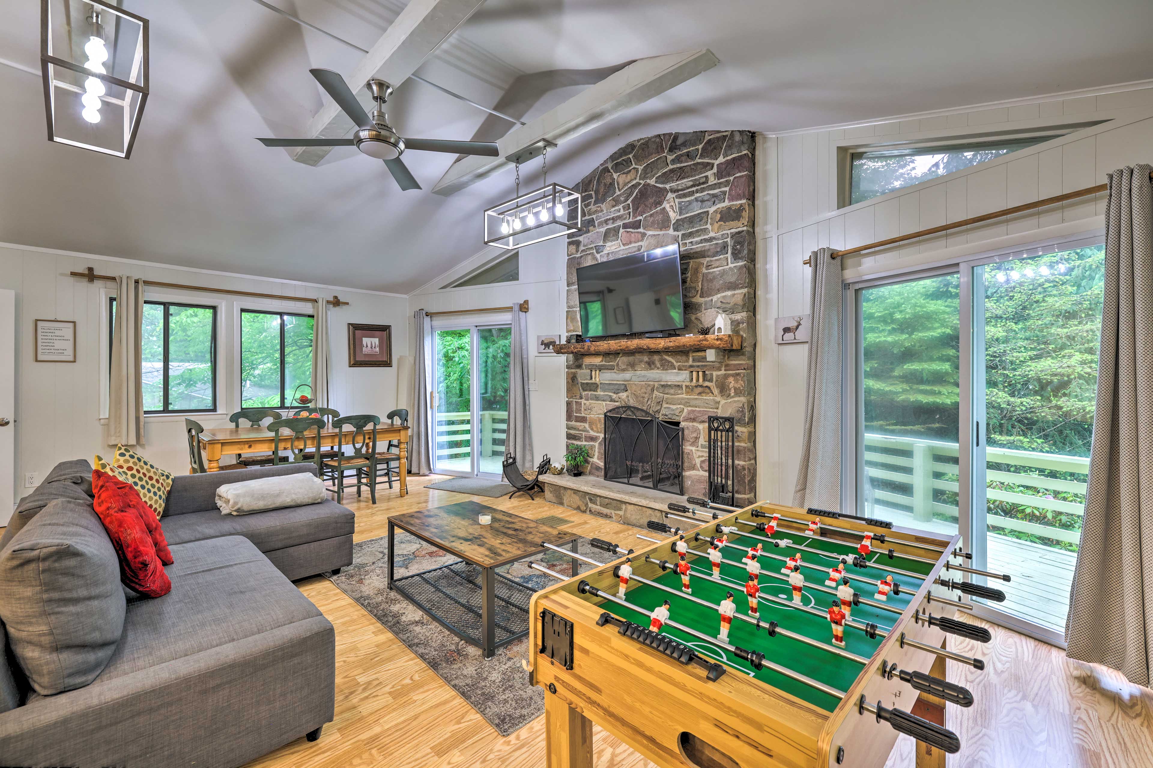 Property Image 1 - Tobyhanna Home: Private Deck, Hot Tub & Game Room!