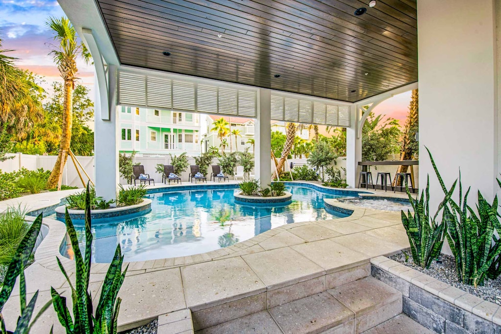 Covered Pool and Spa